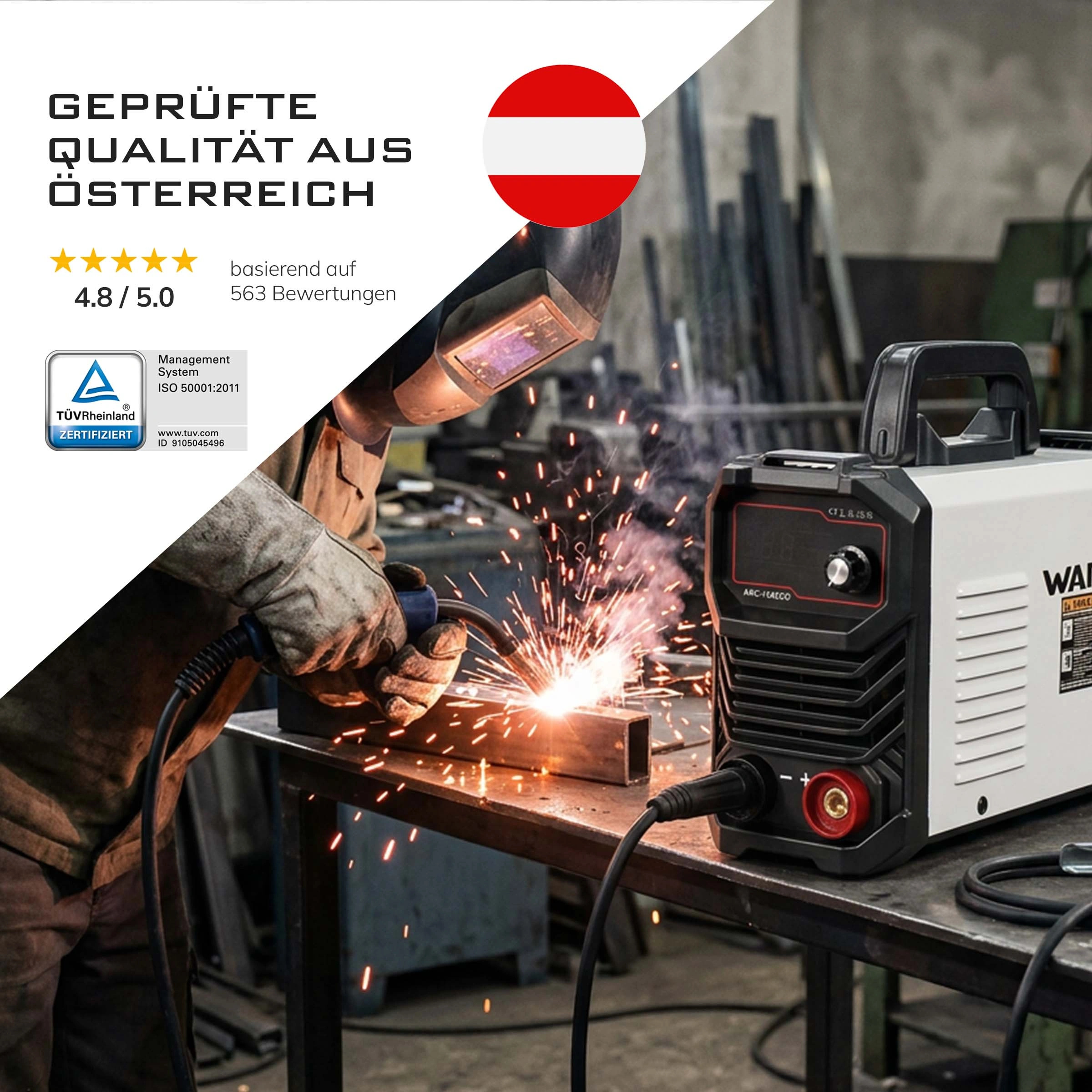 Warter Arc-160 Elektrodenschweißgerät Elektroden Schweißen Schweißgerät