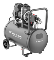 Flüsterkompressor 50 L mit Spiralschlauch-Pistolen-Set - WARTER WC50 Pro