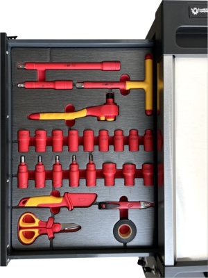 RETTER VDE-Werkzeugwagen 7 Schubladen inkl. 118-tlg. Set IEC