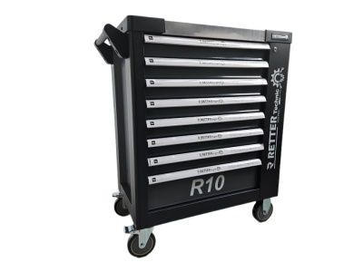 RETTER Werkzeugwagen 8 Schubladen inkl. Werkzeugset Black Ed