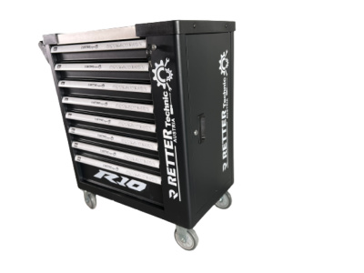 RETTER Werkzeugwagen 8 Schubladen inkl. Werkzeugset Black Ed