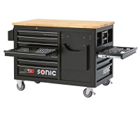 SONIC S13 Werkstattwagen gefüllt, 540-tlg. RAL9004 1
