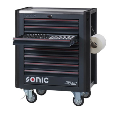 SONIC Werkstattwagen 8 Schubladen inkl. 384-tlg. Set Edelsta