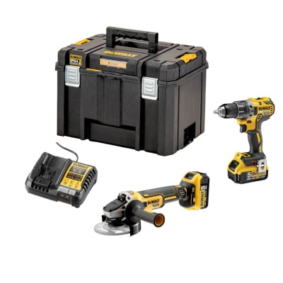 DeWALT Set Akku-Bohrschrauber + Winkelschleif