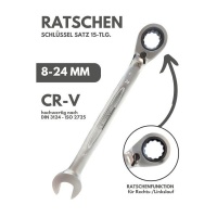 RETTER ATA-ZH05I1 Ratschenschlüssel-Satz 15-tlg. 8&ndas