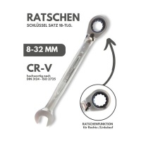 RETTER ATA-ZH05I12 Ratschenschlüssel-Satz 18-tlg. 8&nda
