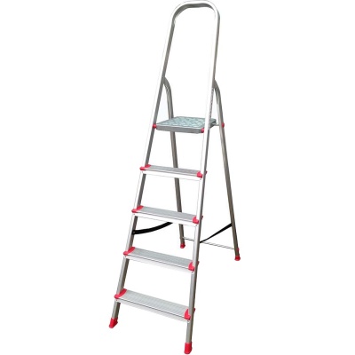 Hausleiter 5 Stufen Aluminium mit SIcher gallery