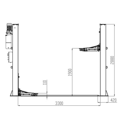 RETTER 2-Säulen-Hebebühne 5,0 t Expert-Line 230/40