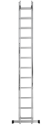 HAUSMARKT Schiebeleiter Aluminium 2x11 Sprossen 6,50 m EN 13