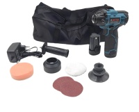 RETTER Akku-Poliermaschine 12V 75mm inkl. Polierpads und Zubehör