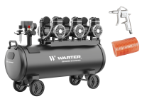 WARTER WC100 PRO Flüsterkompressor Set 100L