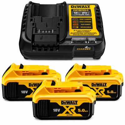 DeWalt DCB184 Akku-Set 3x 18V 5,0Ah + Sc gallery