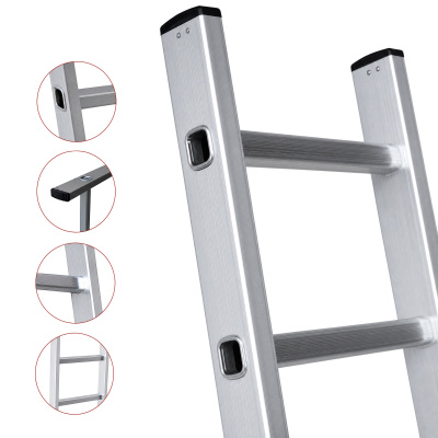 WARTER WT-E108 Aluminium-Anlegeleiter 4,30 m Arbeitshöh