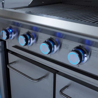 Outdoorküche freistehend mit Gasgrill, Spüle und K