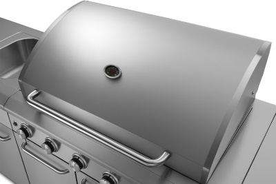 Outdoorküche freistehend mit Gasgrill, Spüle und K