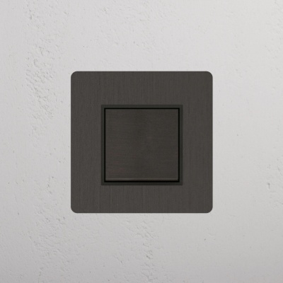 Kew Wippschalter 1x Einfachrahmen Massivmessing Bronze 2