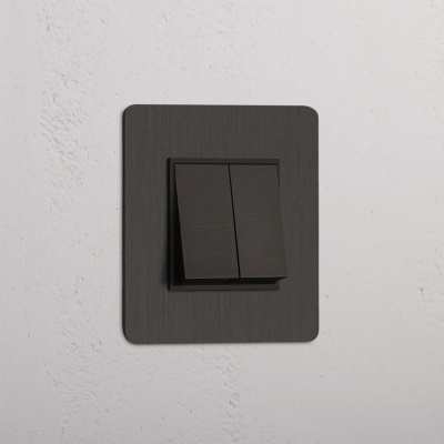 Kew Wippschalter 1x Einfachrahmen Messing Bronze 86 x 86 mm 