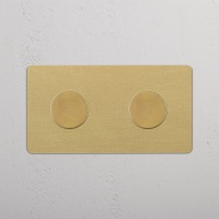 Kew Drehdimmschalter 2x in Zweifachrahme gallery