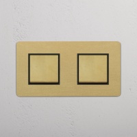 Kew Wippschalter 2x in Zweifachrahmen &n gallery