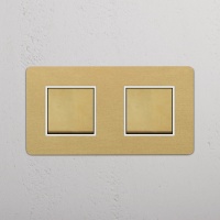 Kew Wippschalter 2x in Zweifachrahmen &n gallery
