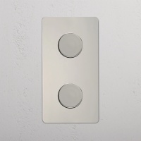 Kew Drehdimmschalter 2x in vertikalem Zweifachrahmen...