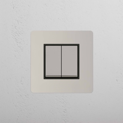 Kew Wippschalter 2x Poliertes Nickel mat gallery