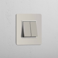 Kew Wippschalter 2x in Einfachrahmen &ndash;...