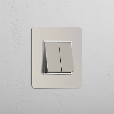 Kew Wippschalter 2x Poliertes Nickel mat gallery