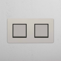 Kew Wippschalter 2x in Zweifachrahmen &ndash;...