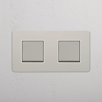 Kew Wippschalter 2x in Zweifachrahmen &ndash;...