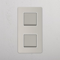 Kew Wippschalter 2x in vertikalem Zweifachrahmen...