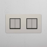 Kew Wippschalter 4x in Zweifachrahmen &n gallery