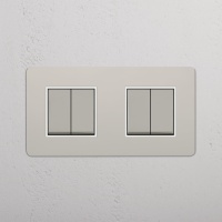 Kew Wippschalter 4x in Zweifachrahmen &n gallery