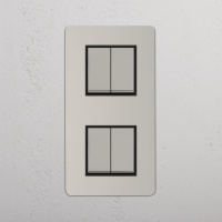 Kew Wippschalter 4x in vertikalem Zweifachrahmen...