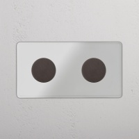 Kew Drehdimmschalter 2x in Zweifachrahme gallery