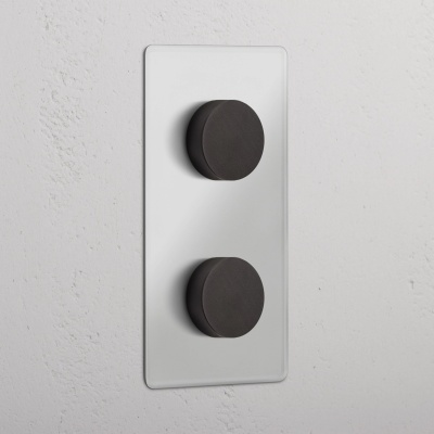 Kew Mehrpunkt-Dimmer 2x vertikal Transparent und Bronze 2