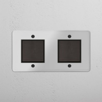 Kew Wippschalter 2x in Zweifachrahmen &n gallery