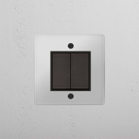 Kew Wippschalter 2x in Einfachrahmen &ndash;...