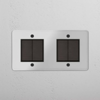 Kew Wippschalter 4x in Zweifachrahmen &ndash;...