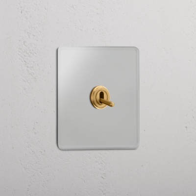 Kew Kipphebelschalter 1x Transparent und Antik-Messing 2