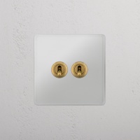 Kew Kipphebelschalter 2x in Einfachrahme gallery