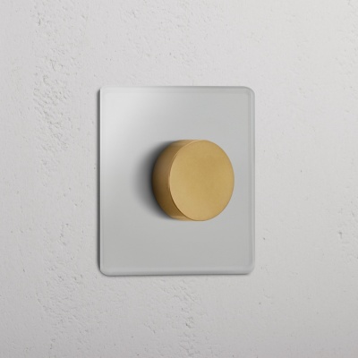 Kew Drehdimmschalter 1x Transparent und Antik-Messing 2