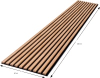 Akustikpaneel Eiche 2600x600 mm