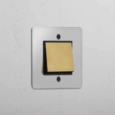 Kew Wippschalter 1x Transparent und Antik-Mes
