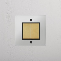 Kew Wippschalter 2x in Einfachrahmen &ndash;...