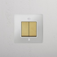 Kew Wippschalter 2x in Einfachrahmen &ndash;...