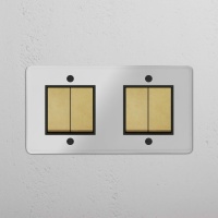 Kew Wippschalter 4x in Zweifachrahmen &ndash;...