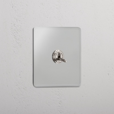 Kew Kipphebelschalter 1x Transparent und Poliertes Nickel 2
