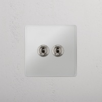 Kew Kipphebelschalter 2x in Einfachrahme gallery