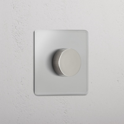 Kew Drehdimmschalter 1x Transparent und Poliertes Nickel 2